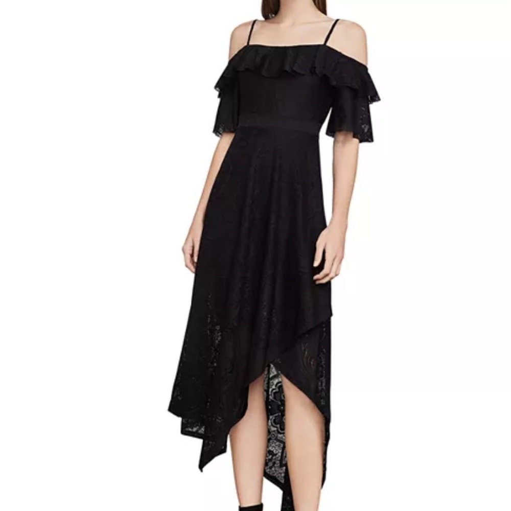 Bcbg gorgeous  Black Off-Shoulder lace Dress